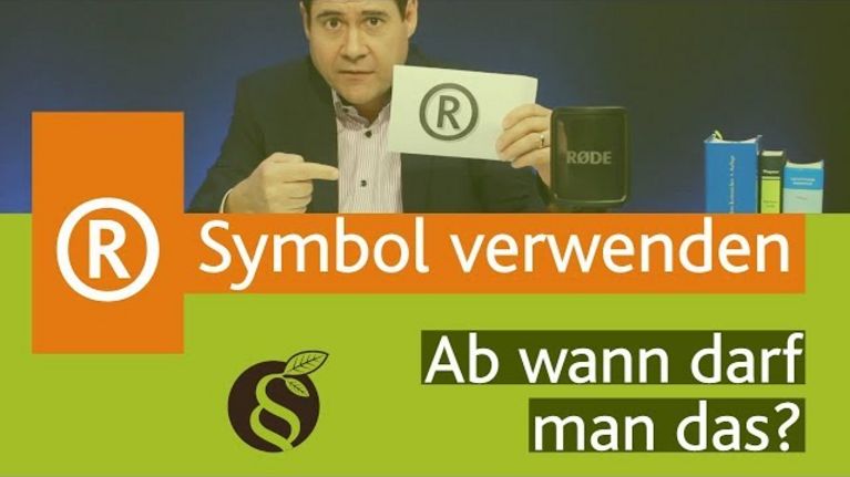 YouTube Video: Wann darf man Markenzeichen <sup>®</sup> Symbol verwenden ❓ Registered Trade Mark Symbol #Markenanmeldung